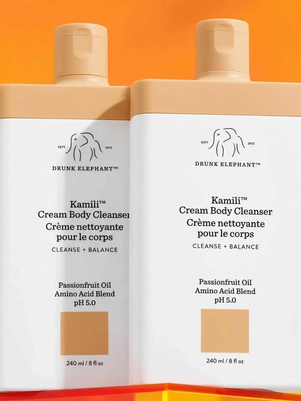 2 Drunk Elephant Kamili Cream Body Cleanser - 8fl oz each